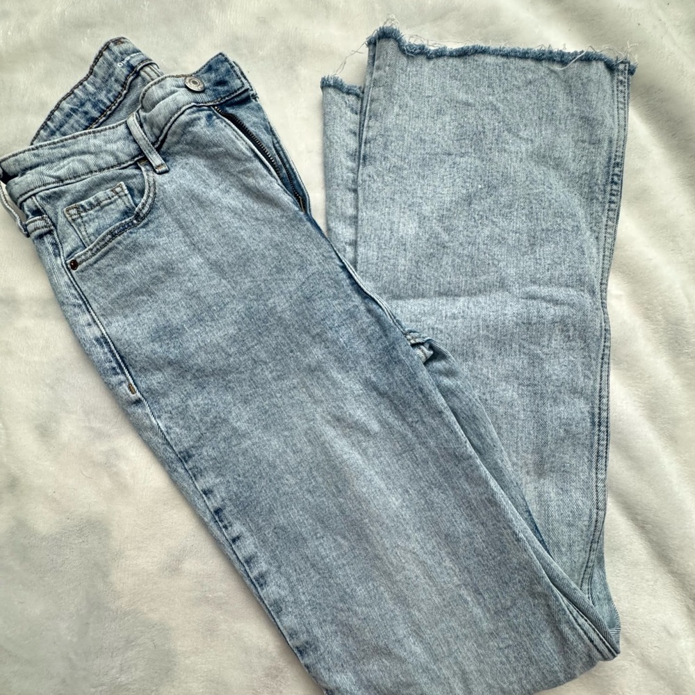 Old Navy High Waisted Blue Flare Leg Jeans